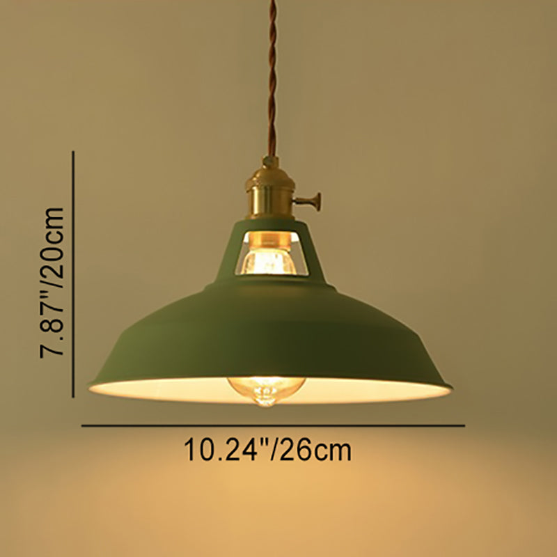 Contemporary Scandinavian Round Macaron Iron 1-Light Pendant Light For ...